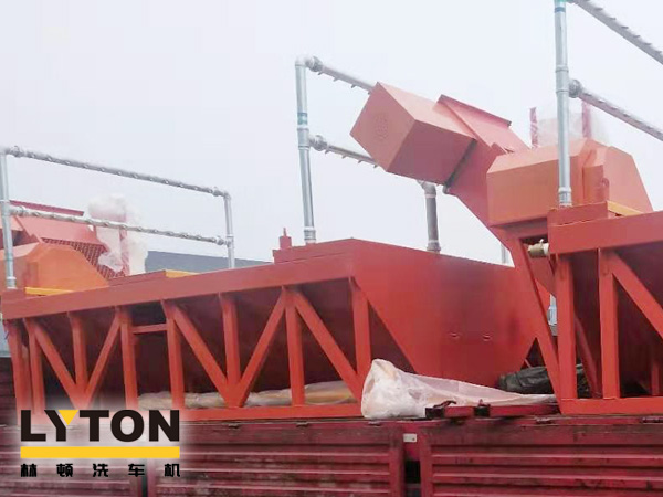 工程類清洗專用滾軸式洗輪機發往浙江溫嶺。