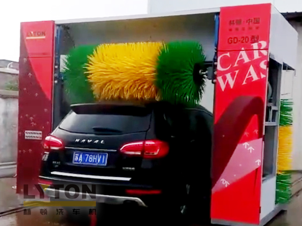 往復式結構設計，場地適應性強！林頓GD-20型龍門往復式全自動洗車機作業視頻